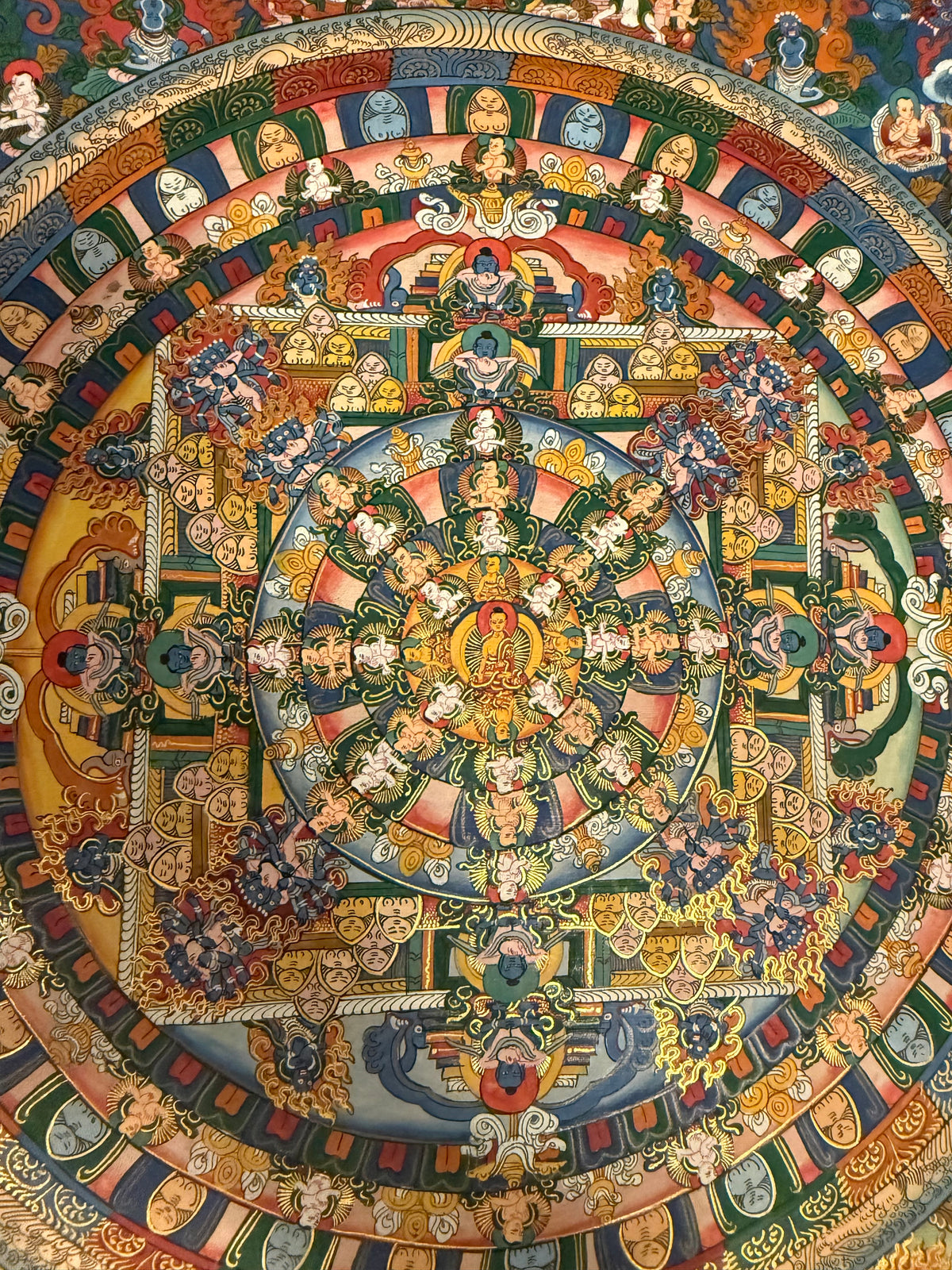 Unframed Vajradhatu Mandala Thangka | Deity Mandala | 51 × 41 cm