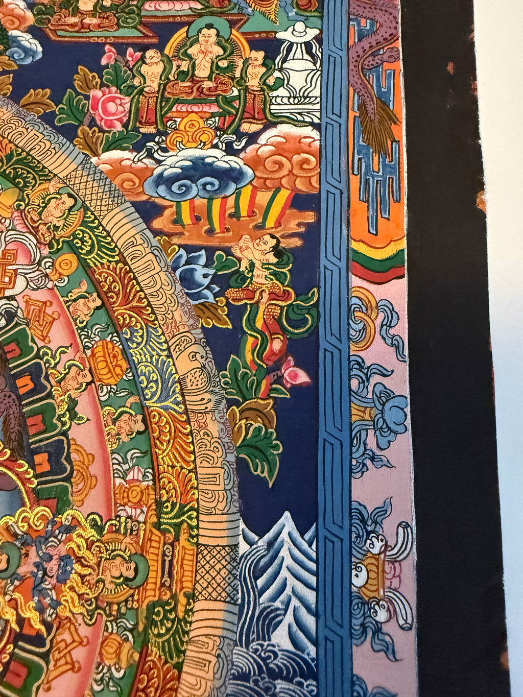 Unframed Chenrezig Mandala Thangka | Avalokiteshvara | 42 × 35 cm