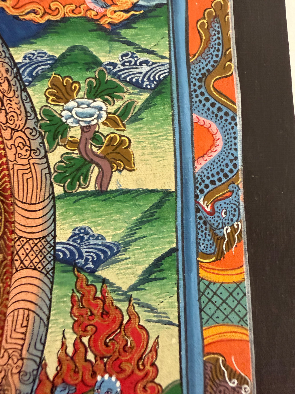 Unframed Chakrasamvara Mandala Thangka | Wrathful Deity | 36 × 28 cm