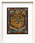 Unframed Vintage Tibetan Wheel of Life Thangka | Bhavachakra | 24K Gold | 10.5" × 8.2"