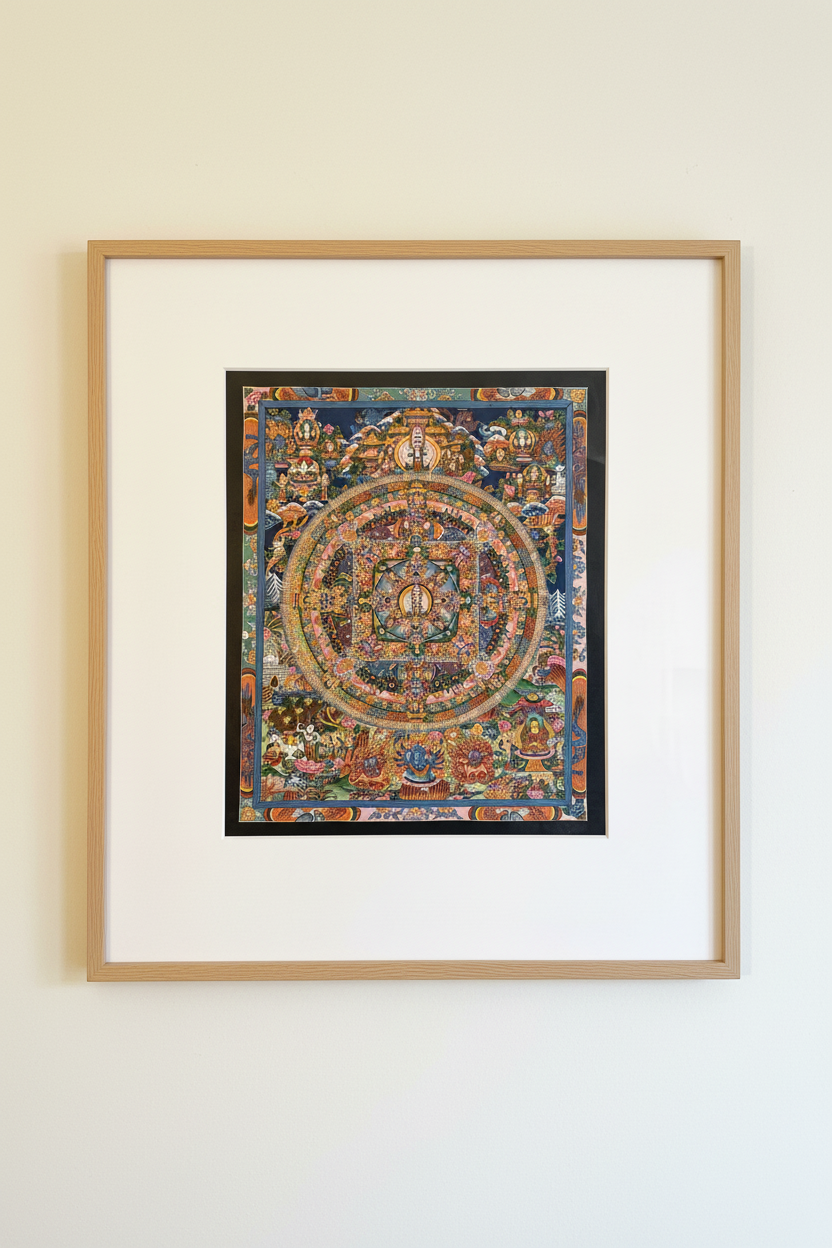 Chenrezig Mandala Thangka II Close Framed Shot