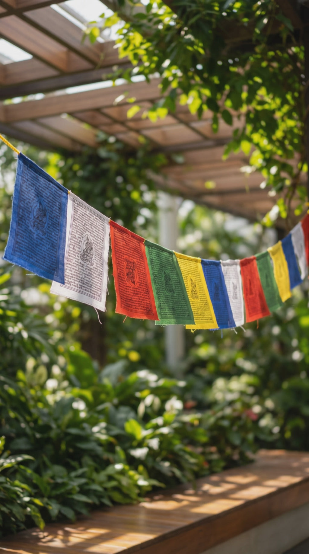 Tibetan Prayer Flags | 6.5" Wide | 10 Flags Per Roll | Set of 5 Rolls | 50 Flags in Total | 27 Feet | Authentic Himalayan Buddhist Lungta | Nepal