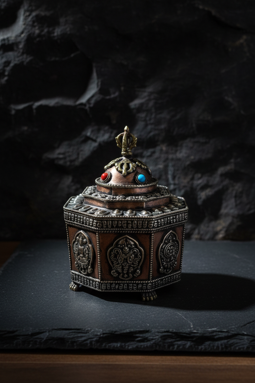 Tibetan Box – Dark Slate
